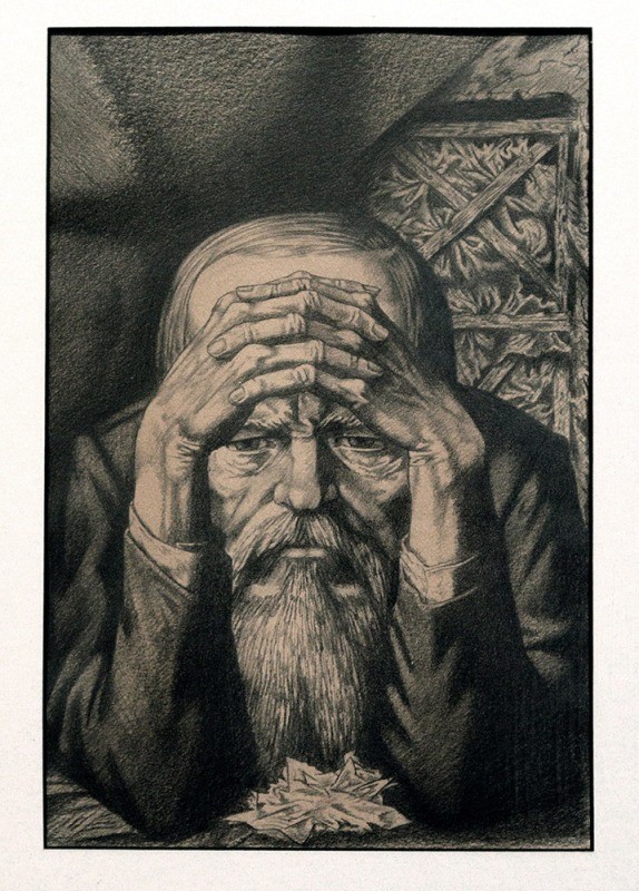 Косенков Станислав. Достоевский. Лист I, 1989 г.